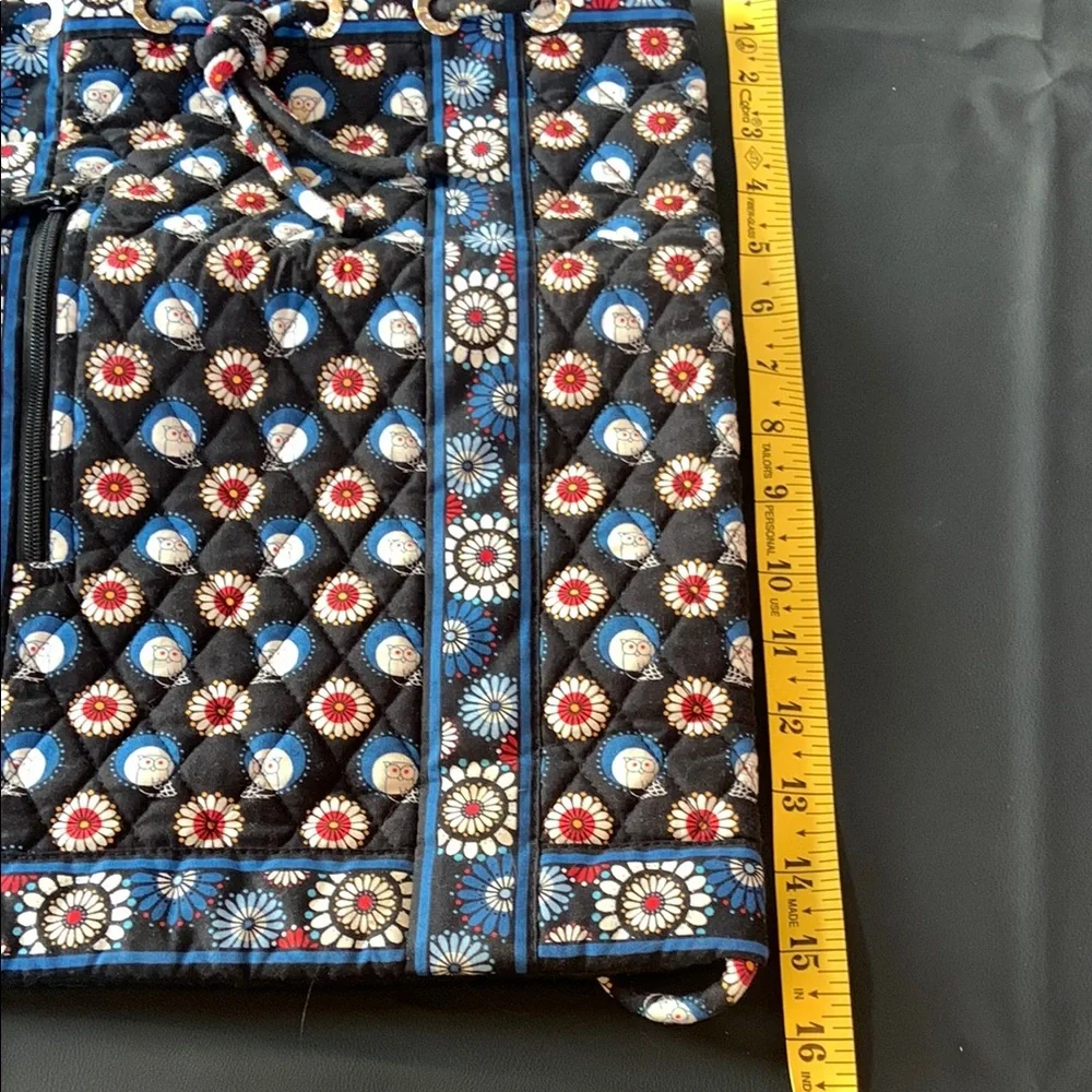 Vera Bradley Night Owl Quilted Drawstring Backpack NWT Travel Bag